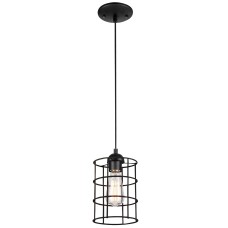 Westinghouse 6100600 Industrial Adjustable Mini Pendant with Metal Cage Shade, Oil Rubbed Bronze Finish